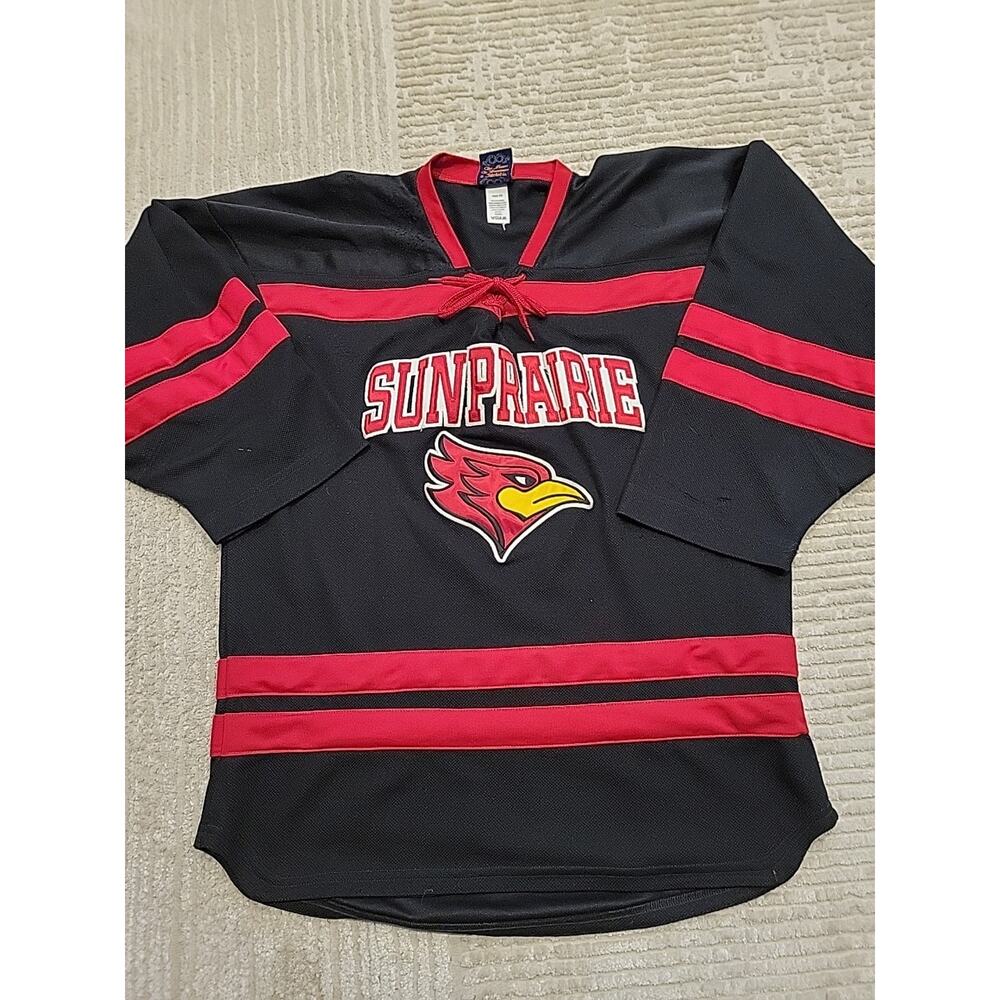 Sun Prairie Cardinals High School Hockey Jersey Sewn Warrior Mens Size Medium